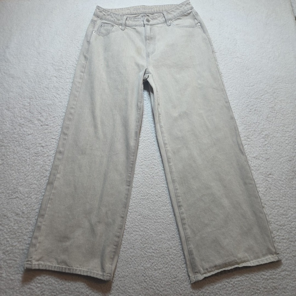 J For Justify Strawberry Embroidered High Rise Wide Leg Denim Jeans Size 11‎